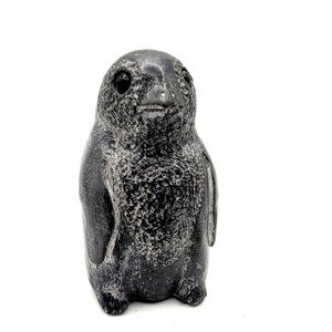 Wolf Original Penguin Handcrafted Sculpture Figurine Canada Signed Stone/Resin